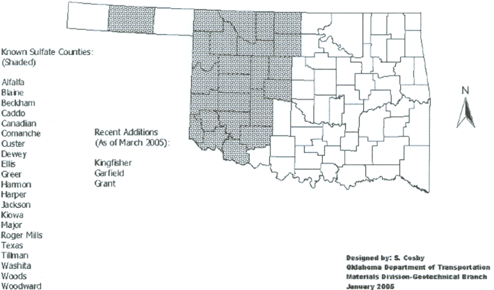 Oklahoma Sulfate Counties