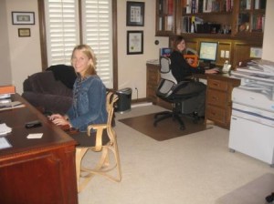 Kristi Bumpas & Michaela Varnier in the original home office of RRC