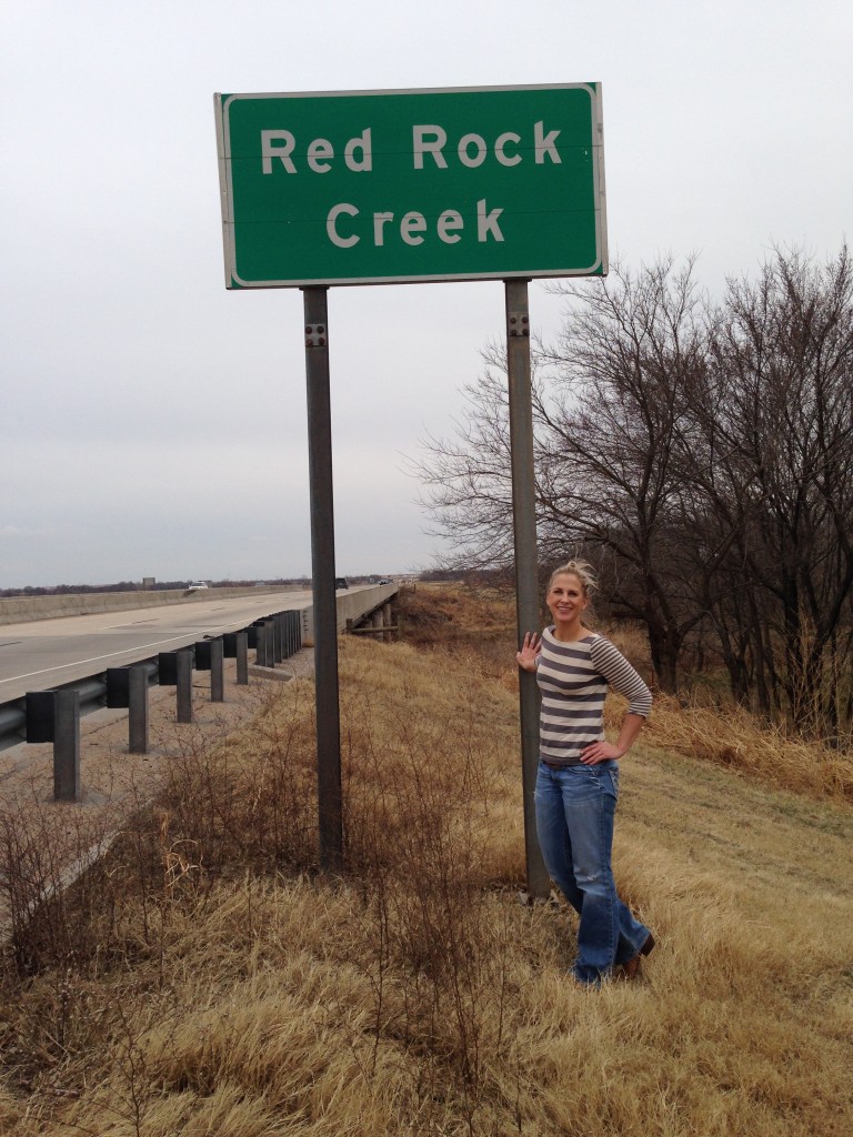 I-35 over Red Rock Creek in northern Oklahoma